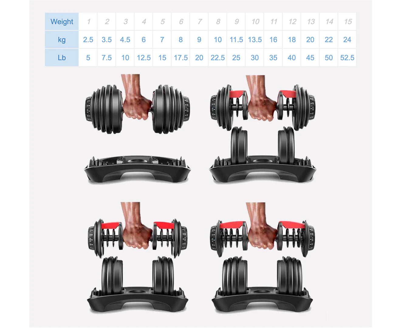 80kg Adjustable Dumbbells Set! 2 x 40kg