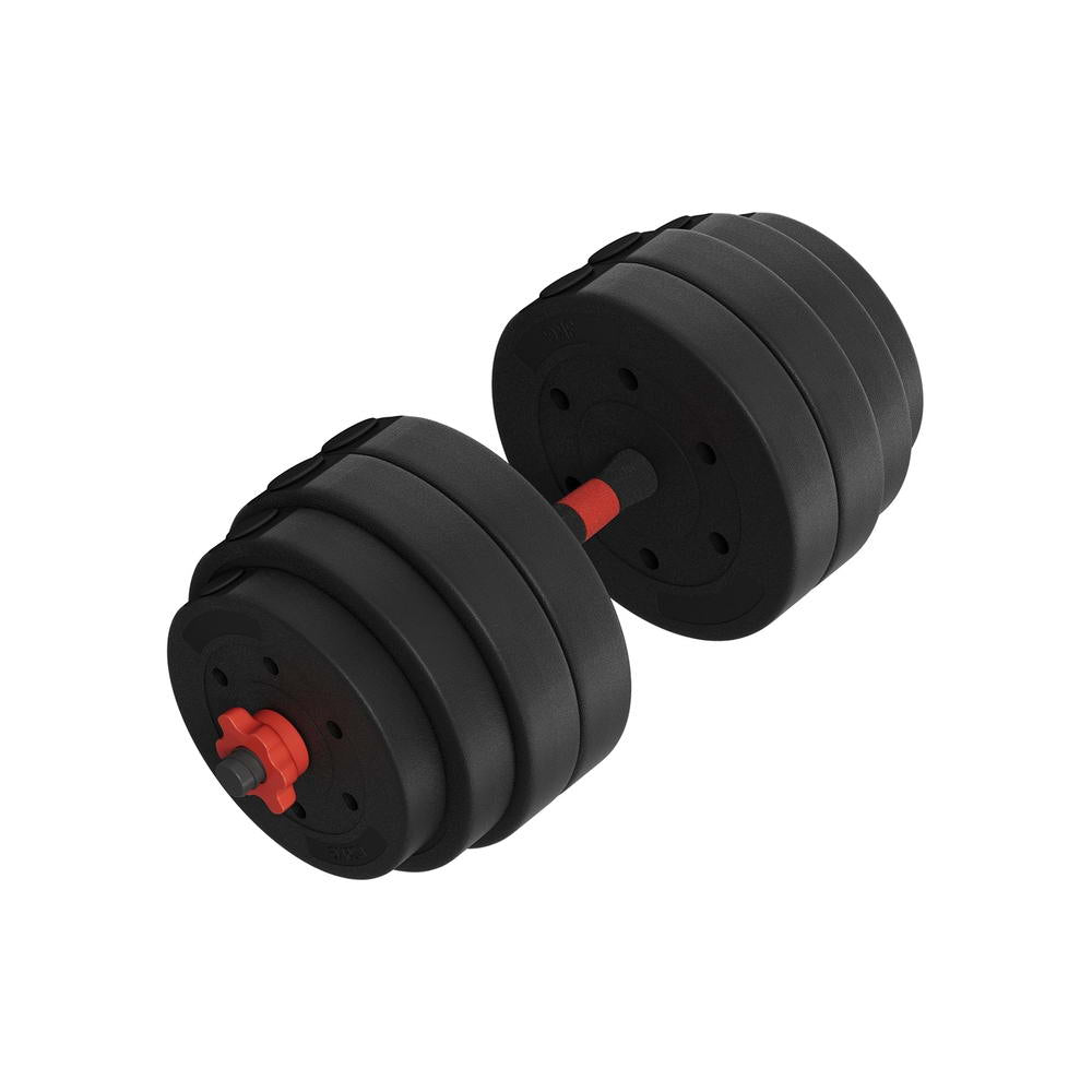 Everfit 40kg Adjustable Dumbbells Set Kettle Bell Weight Plates Barbells Gym - FREE POSTAGE