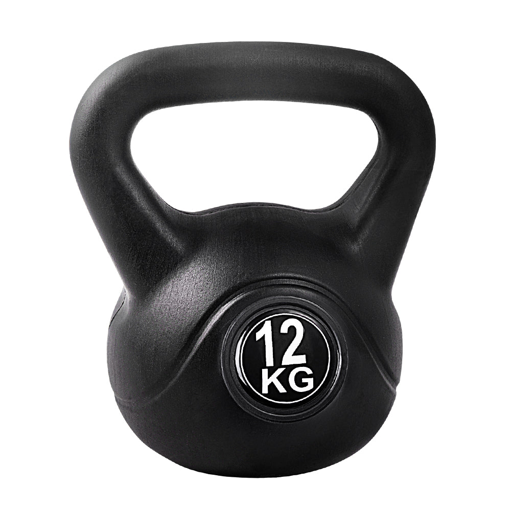 12kg Kettlebell Set Weight Lifting Bench Dumbbells Kettle Bell Gym Home - FREE POSTAGE