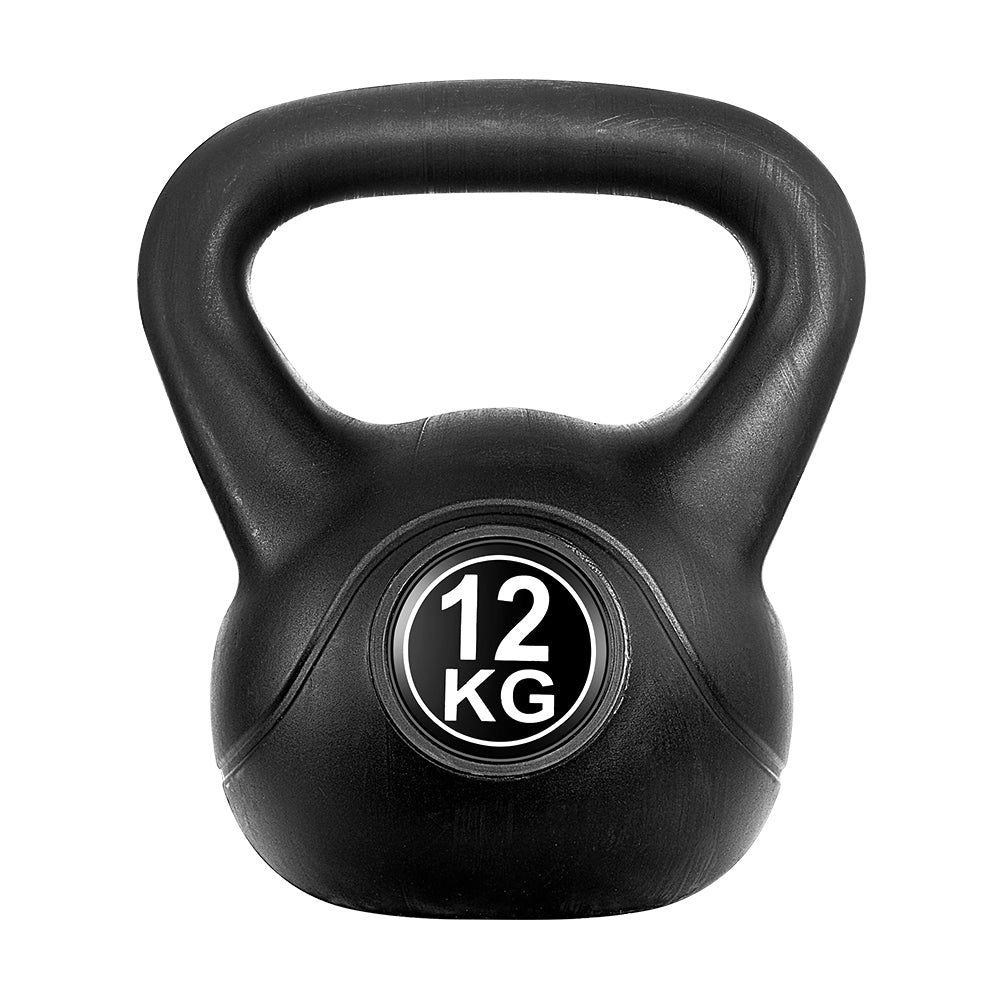 12kg Kettlebell Set Weight Lifting Bench Dumbbells Kettle Bell Gym Home - FREE POSTAGE