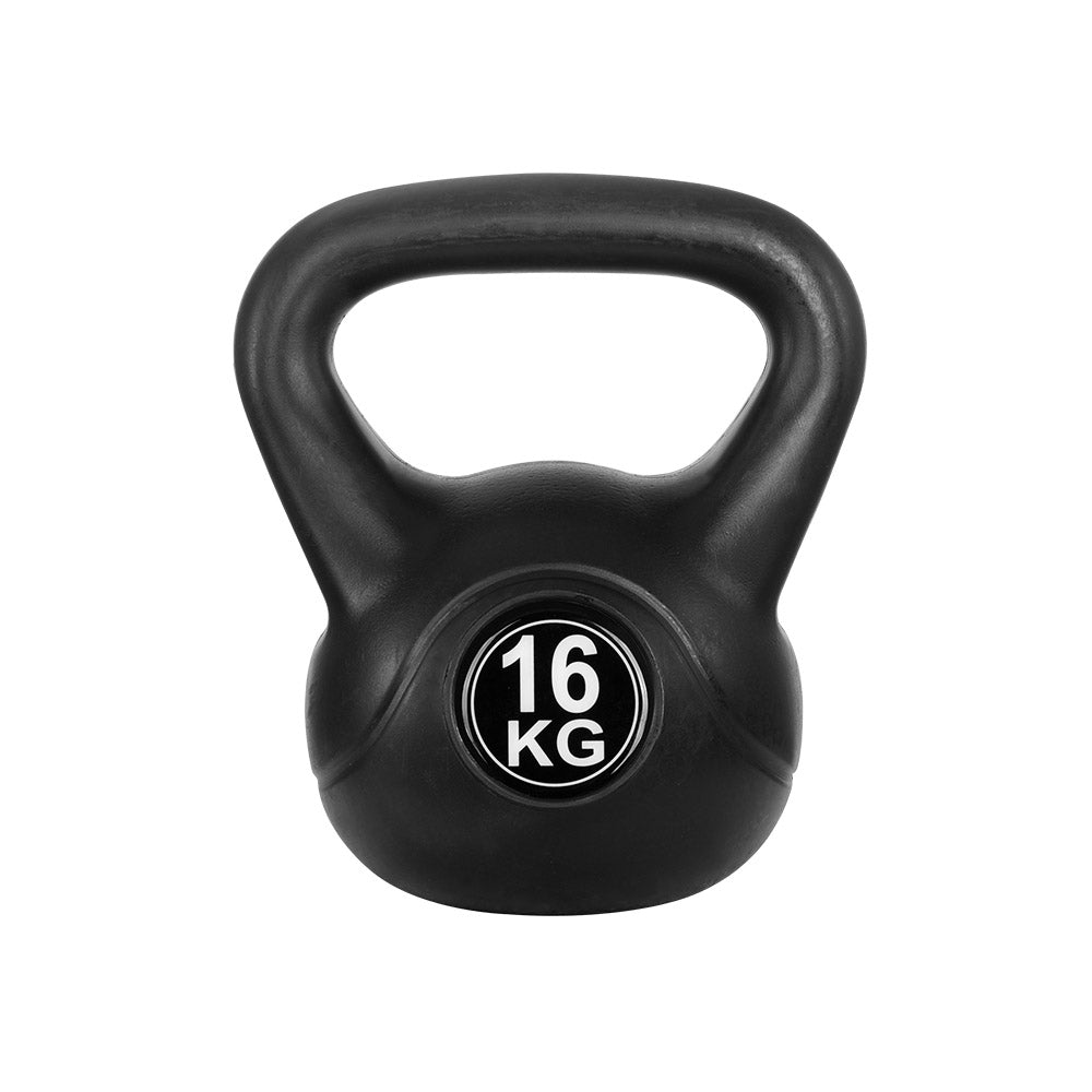 16kg Kettlebell Set Weight Lifting Bench Dumbbells Kettle Bell Gym Home - FREE POSTAGE