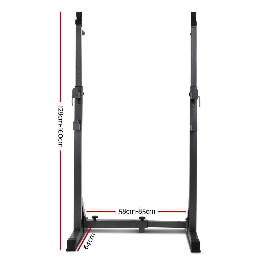 Weight Bench Adjustable Squat Rack Home Gym Equipment 300kg - FREE POSTAGE