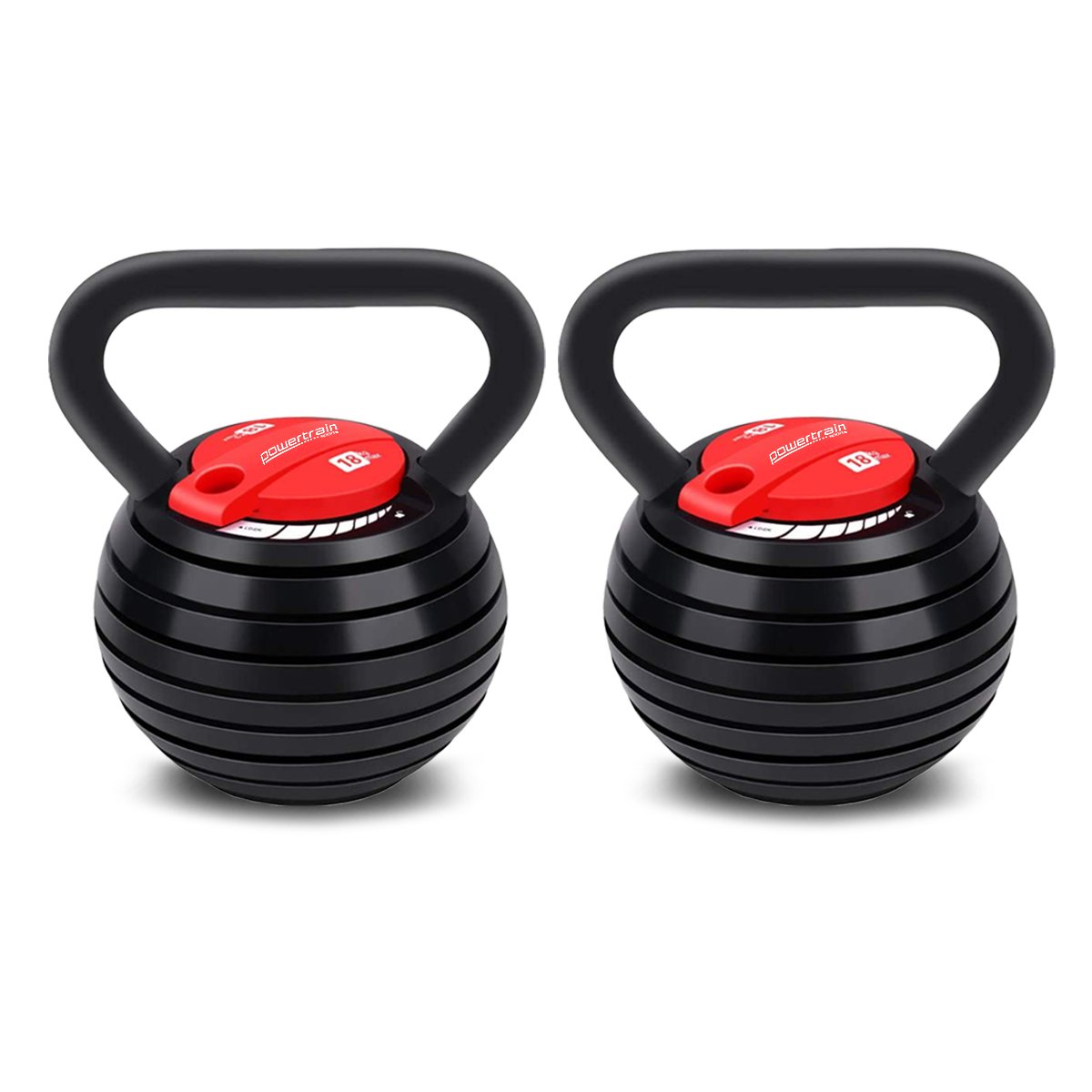 2x Adjustable Kettlebells Weights Dumbbell 18kg - FREE POSTAGE