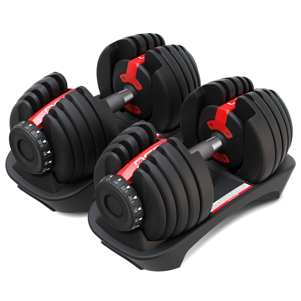 LSG Adjustable Dumbbells 2.5kg-24kg (Pairs) with Dumbbell Stand - FREE POSTAGE