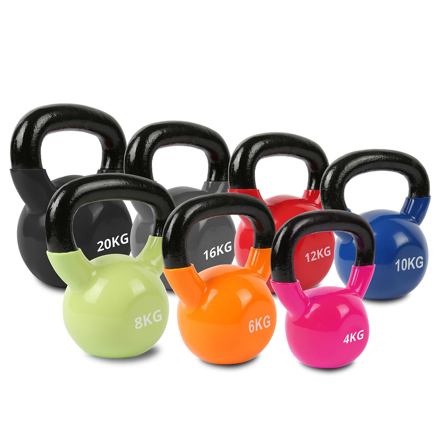 CORTEX 4kg-20kg Kettlebell Set Vinyl - FREE POSTAGE