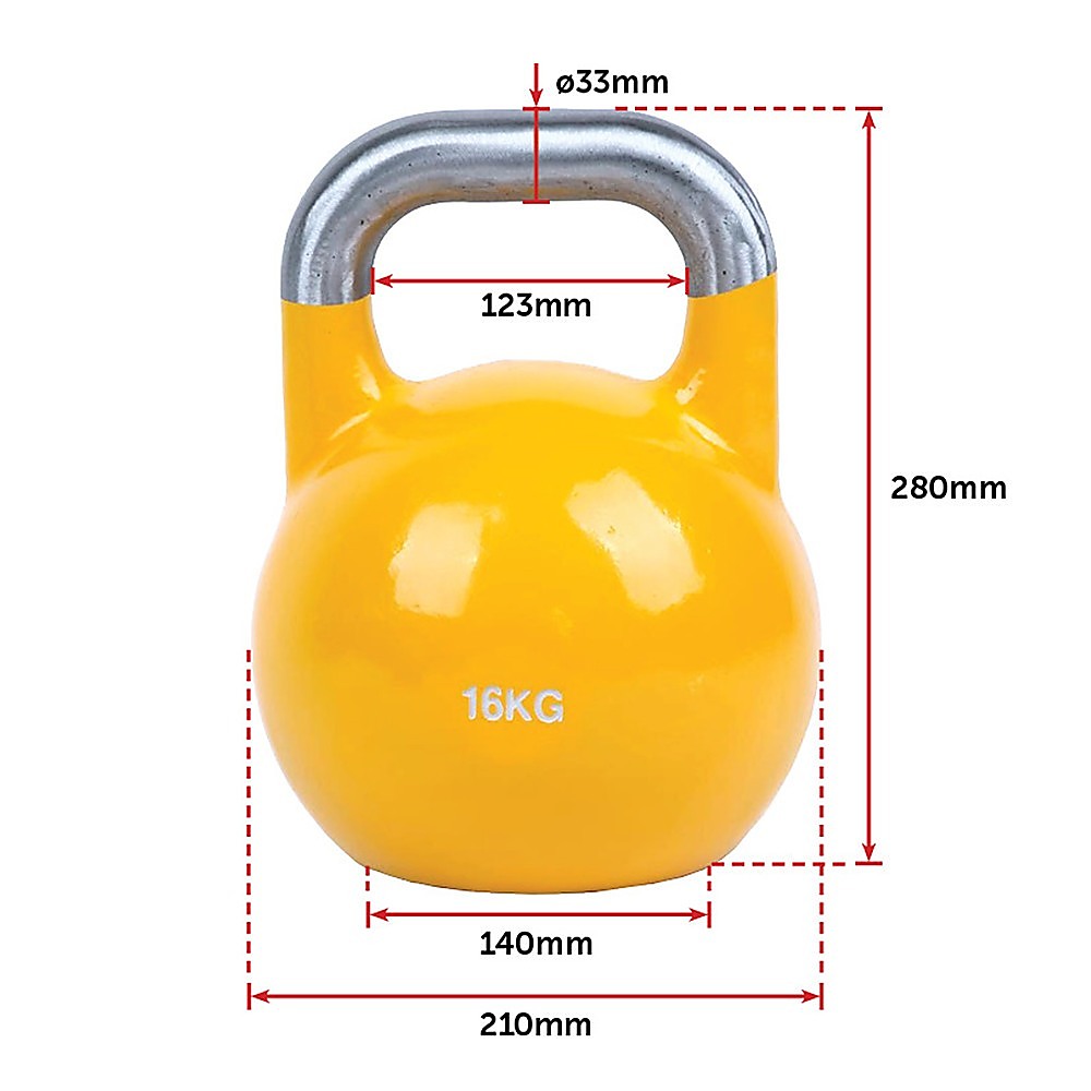 8KG, 12KG, 16KG Pro-Grade Steel KettleBell Set - FREE POSTAGE