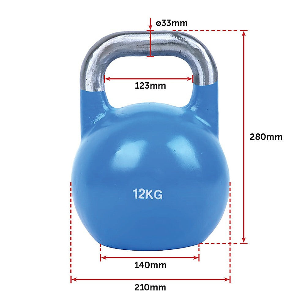 8KG, 12KG, 16KG Pro-Grade Steel KettleBell Set - FREE POSTAGE