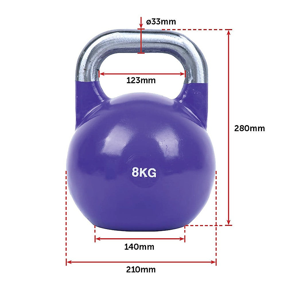 8KG, 12KG, 16KG Pro-Grade Steel KettleBell Set - FREE POSTAGE