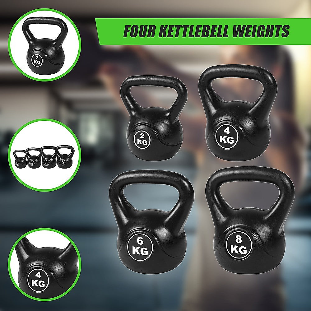 4pcs Exercise Kettle Bell Weight Set 20KG - FREE POSTAGE