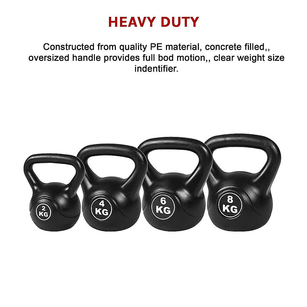 4pcs Exercise Kettle Bell Weight Set 20KG - FREE POSTAGE