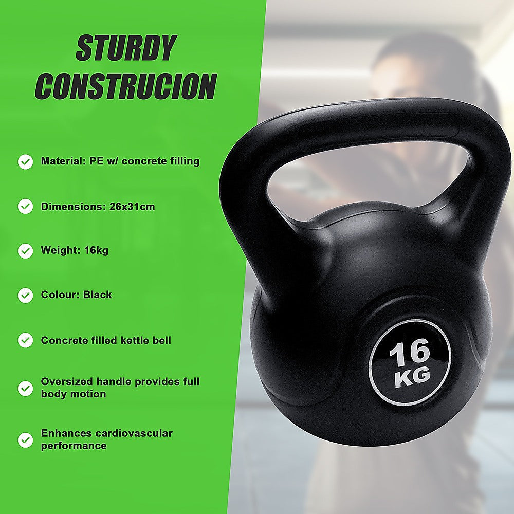 Kettle Bell 16KG Training Weight Fitness Gym Kettlebell - FREE POSTAGE