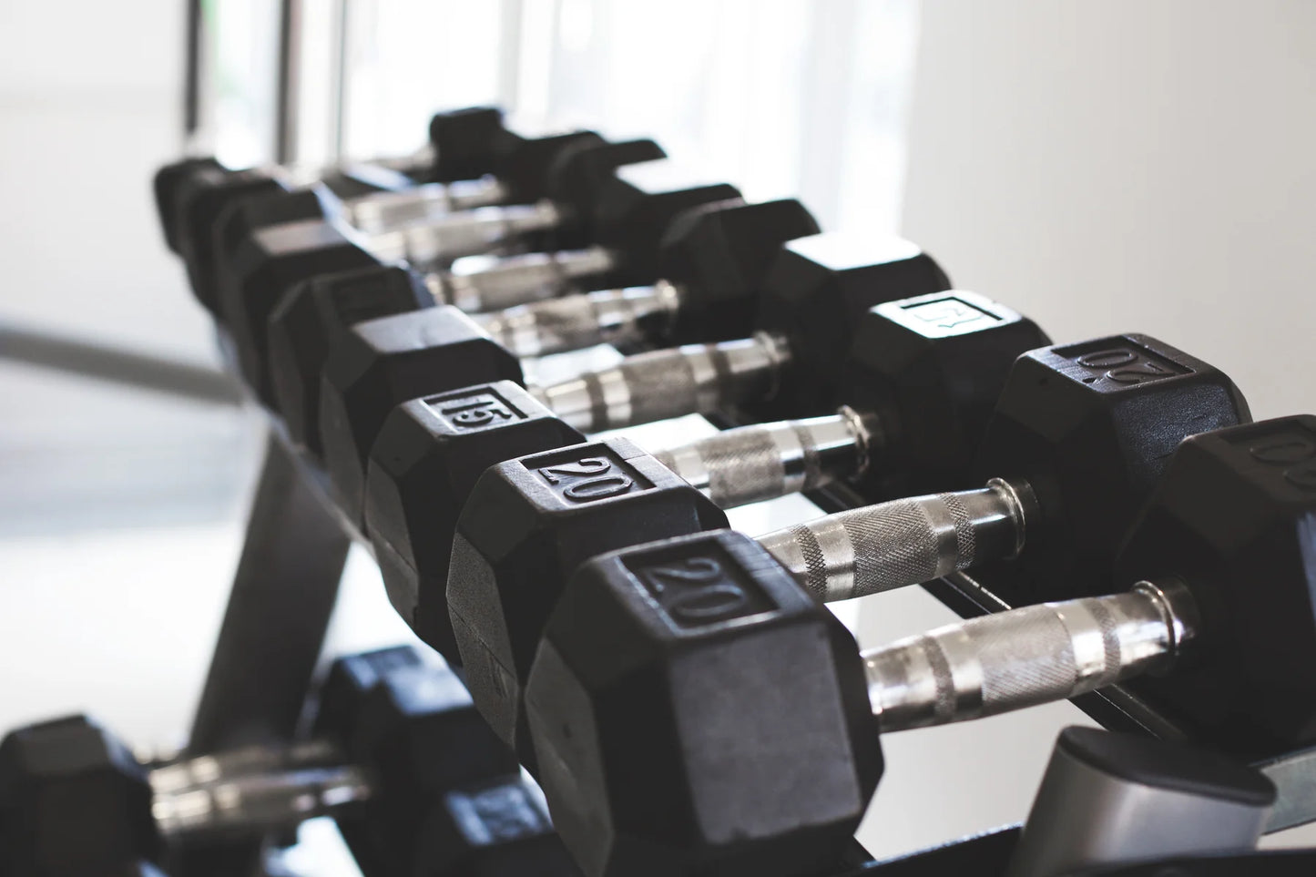 Hex Dumbbell set with RACK